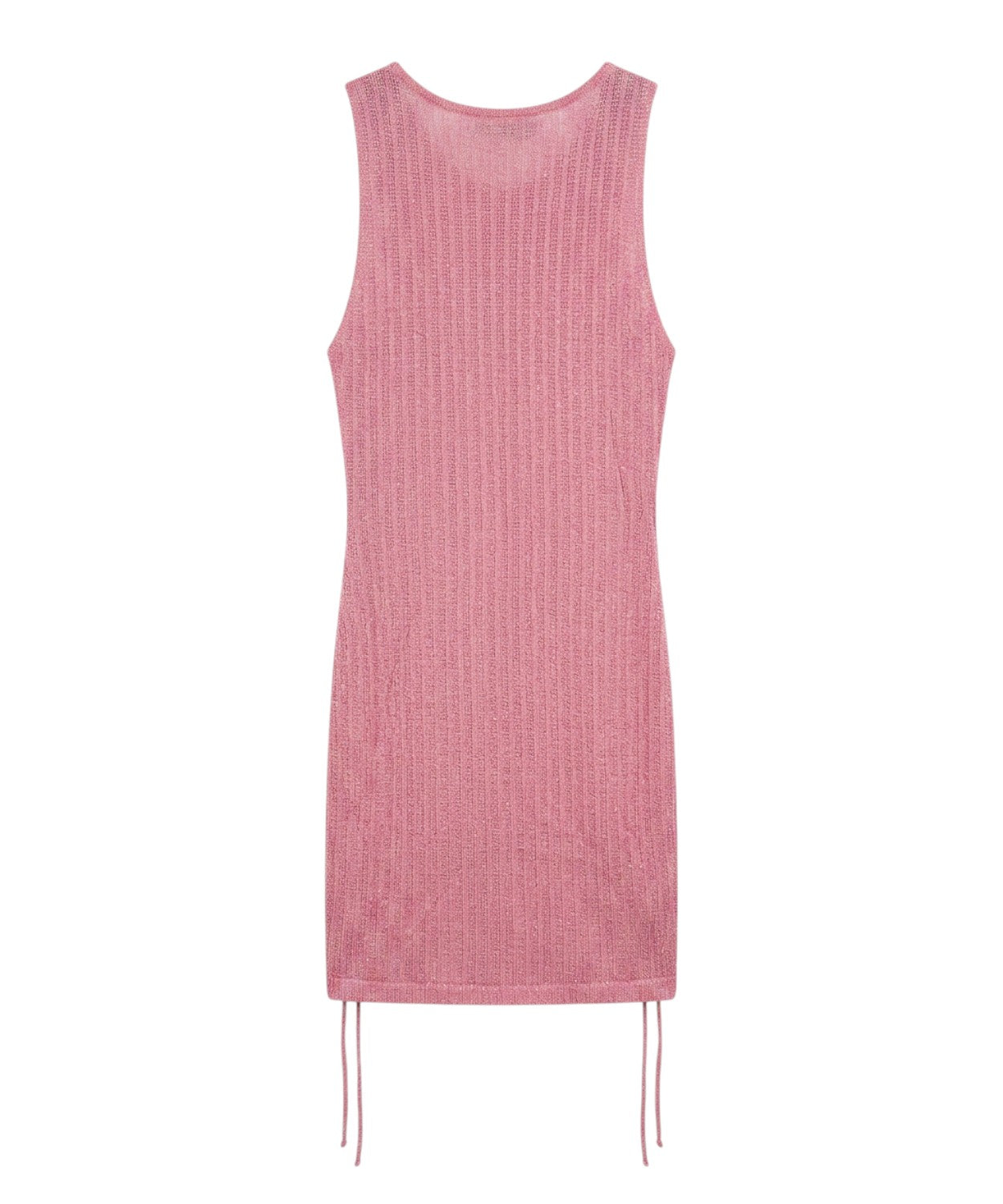 Sleeveless Midi Dress in Lurex with Drawstring