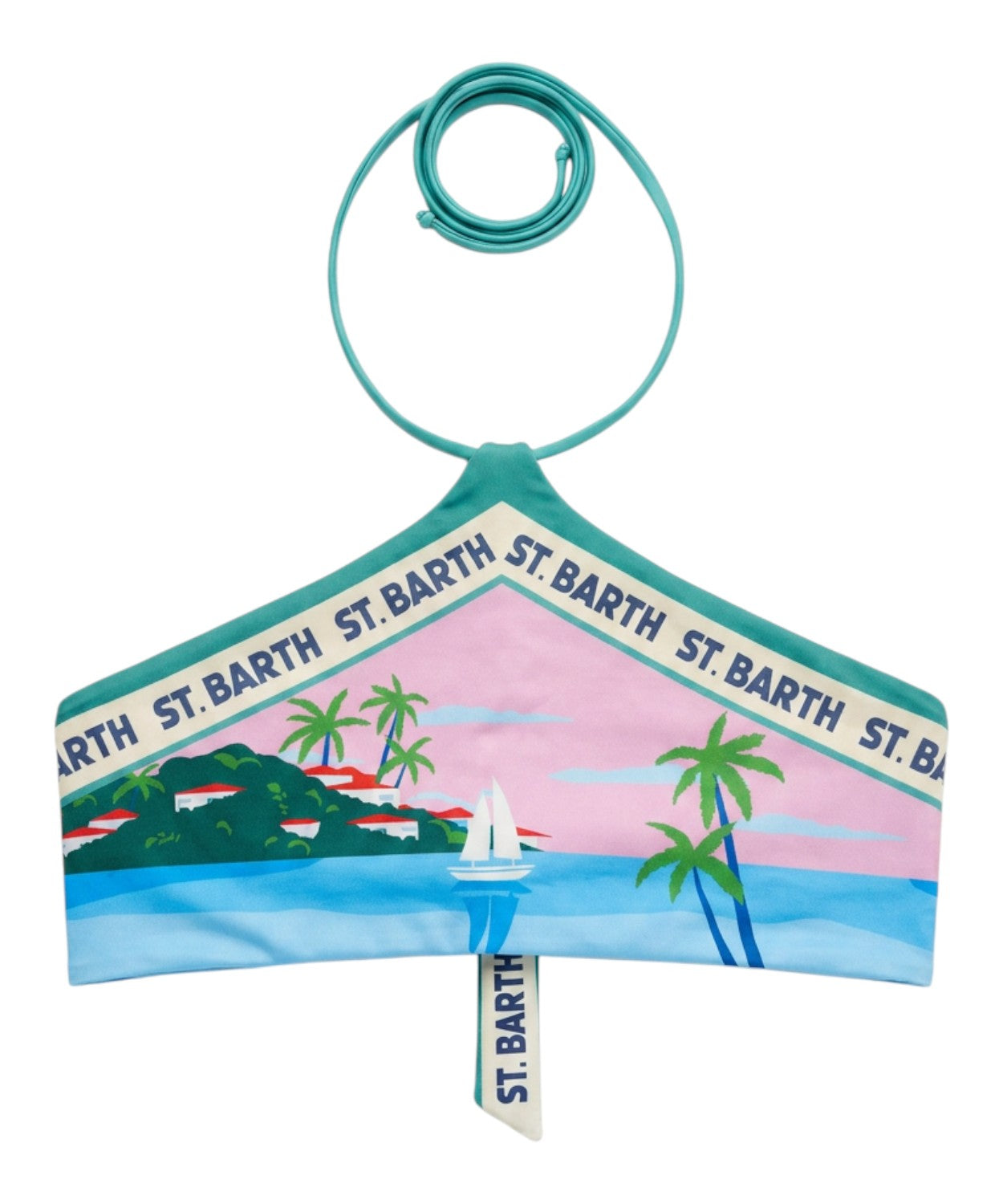 Top Bikini Nairobi Halter met Geplaatste Print