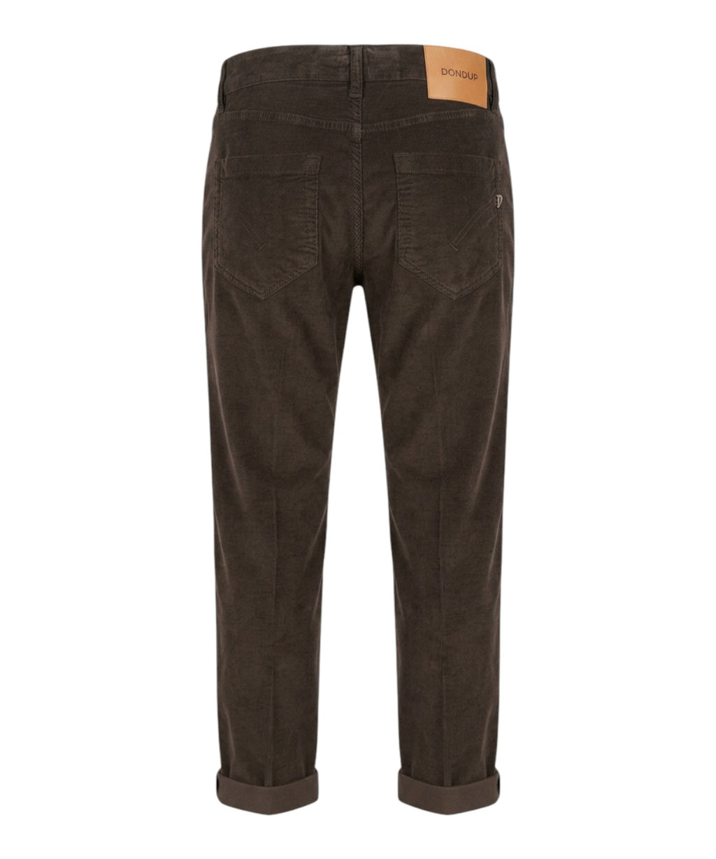 Dondup Koos Corduroy Trousers with Button Placket