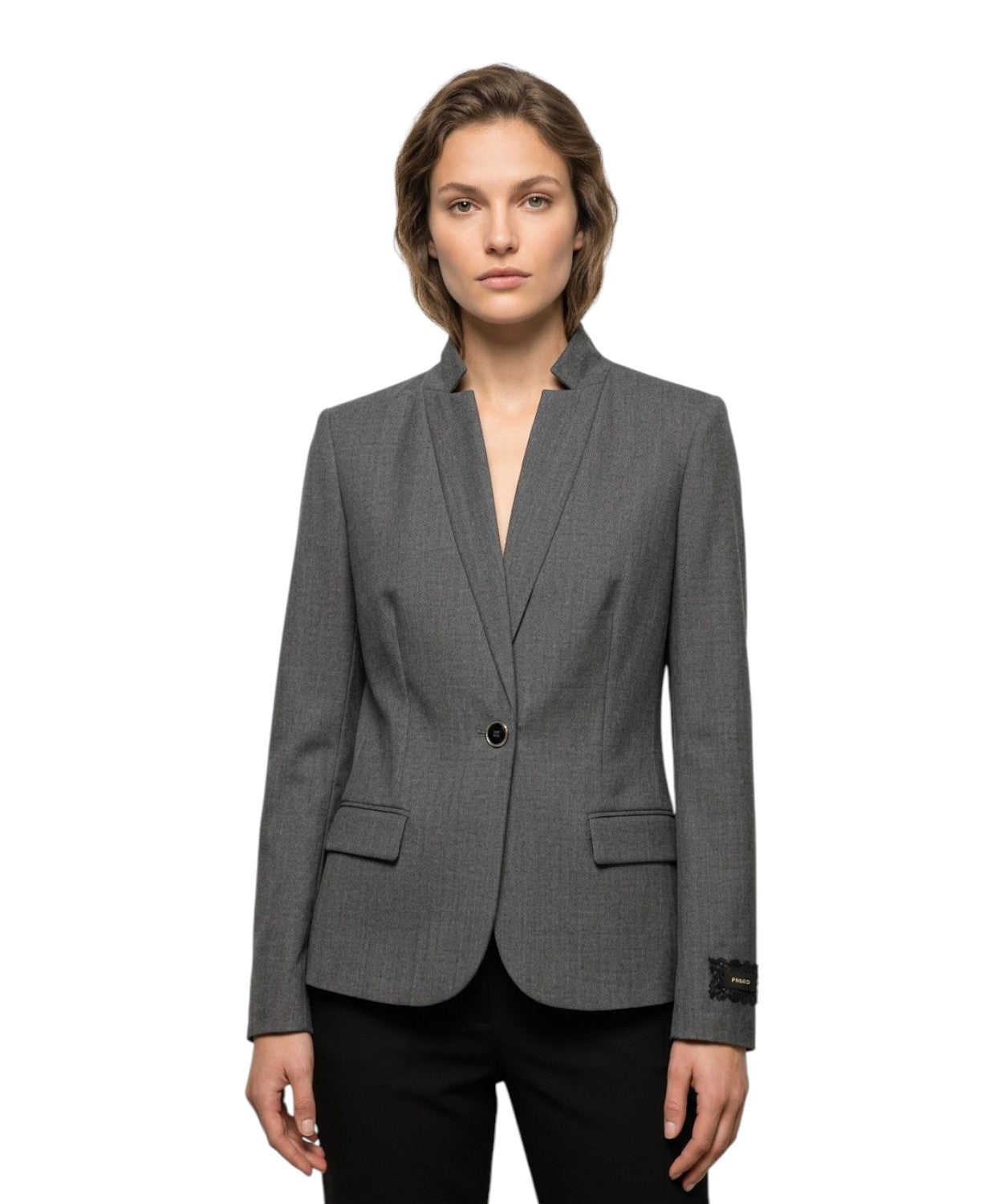 Pinko Kebab Single-Breasted Wool Jacket