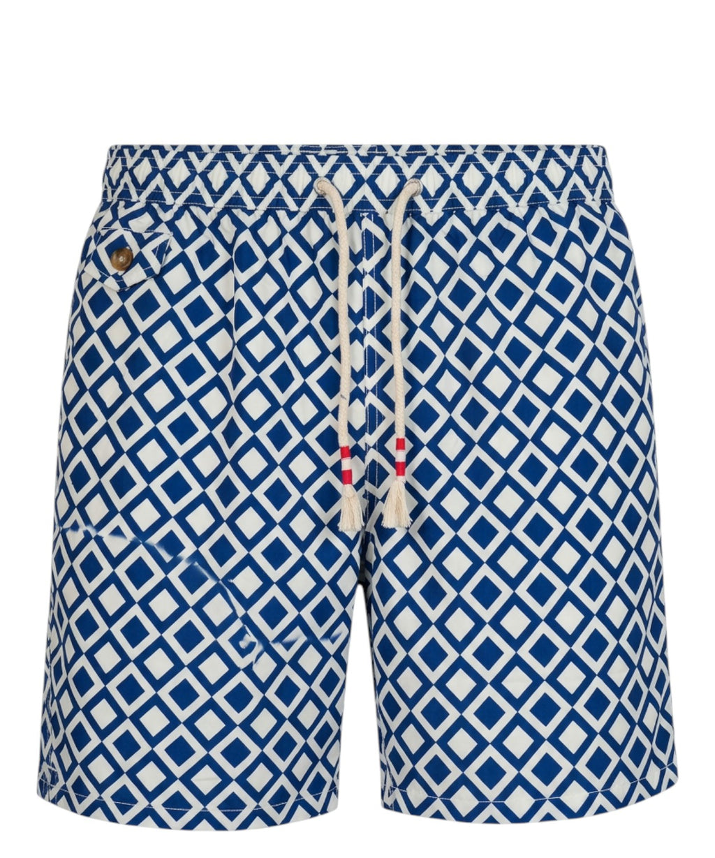 Bañador bóxer hombre MC2 Saint Barth con estampado geométrico