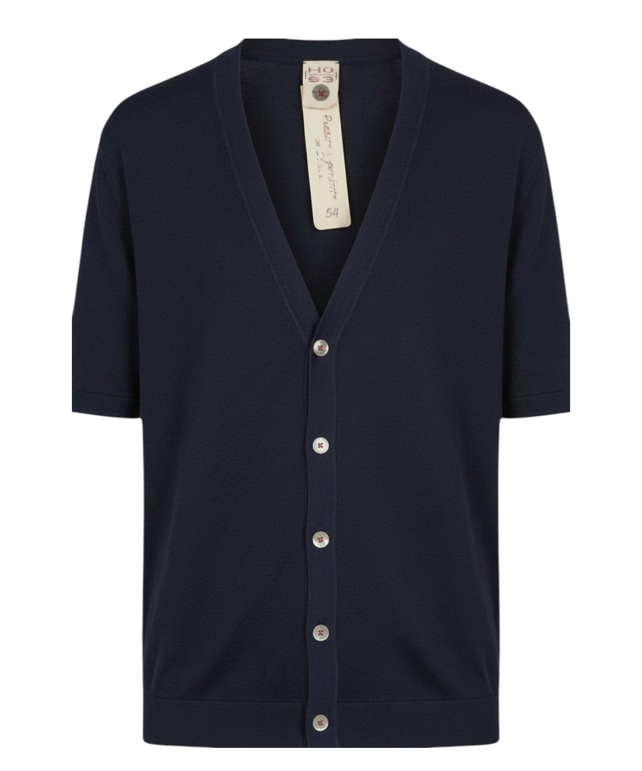 Men's Cardigan H953 Silk and Cotton Half Sleeve