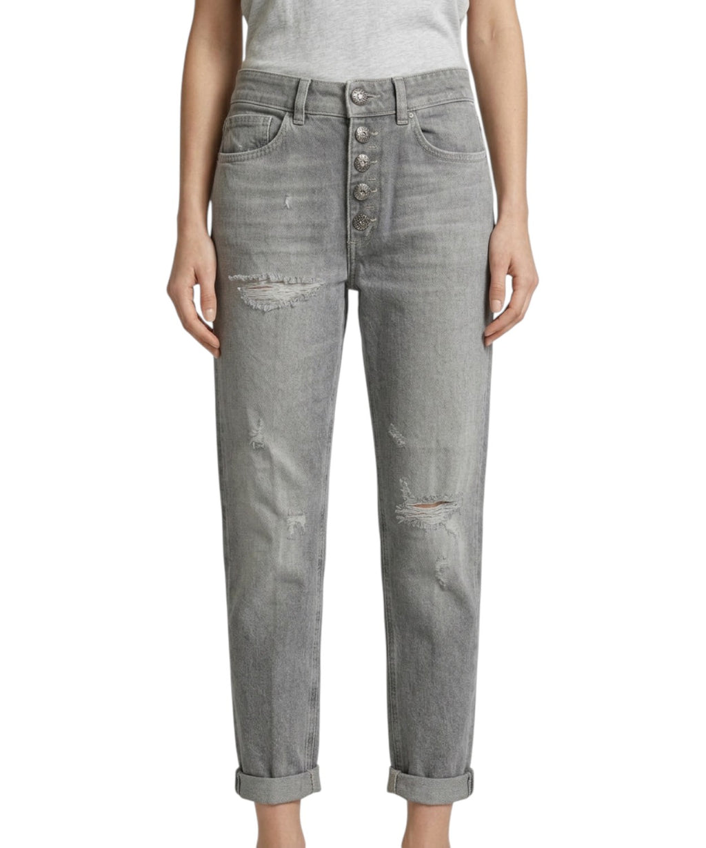 Dondup Koons jeans met scheuren in 10,5 oz denim