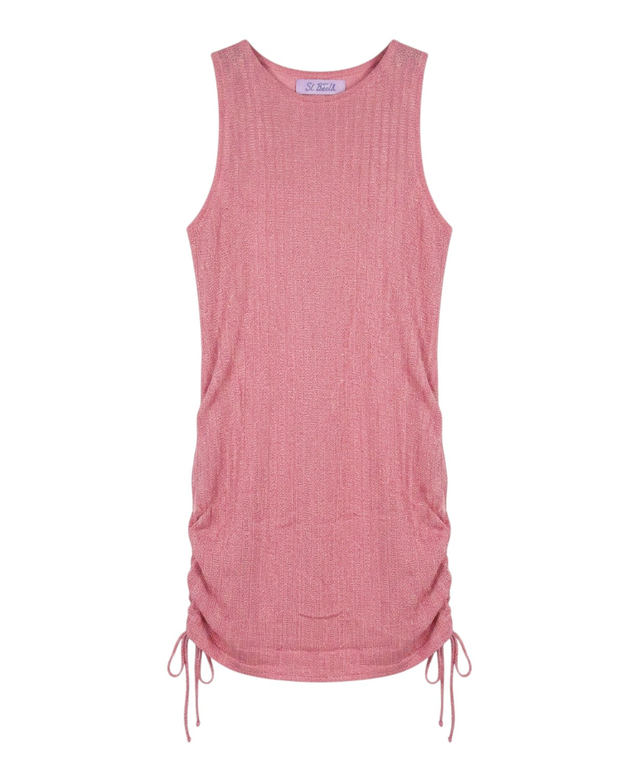 Sleeveless Midi Dress in Lurex with Drawstring