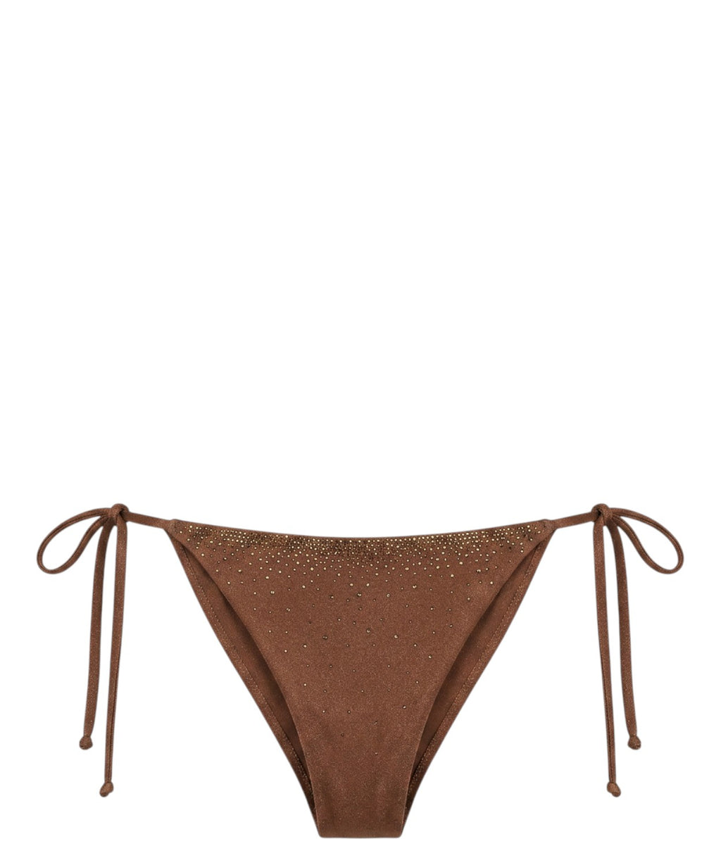 Marielle Slip Bikini with Rhinestones and Adjustable Straps