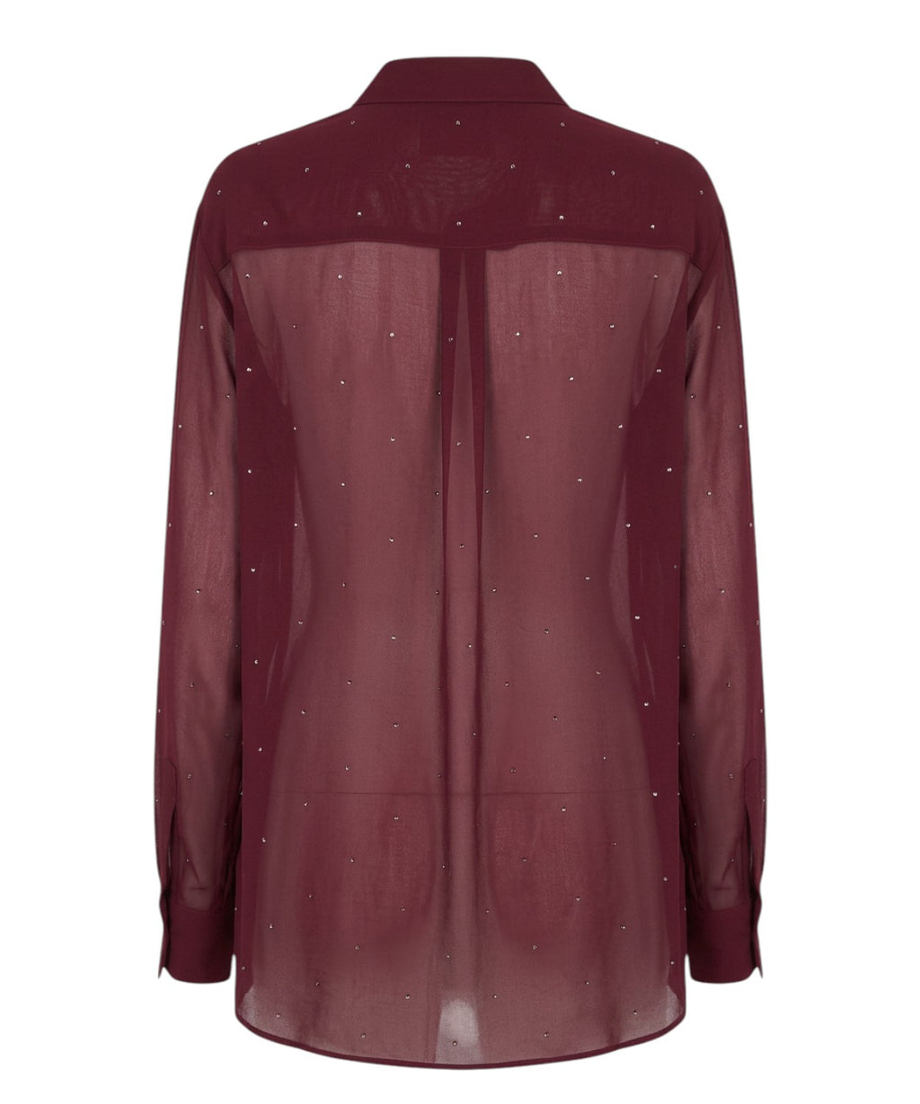 MC2 Saint Barth Brigitte Shirt in Georgette with Rhinestones
