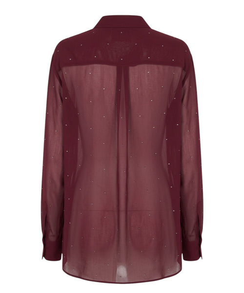 MC2 Saint Barth Brigitte Shirt in Georgette with Rhinestones