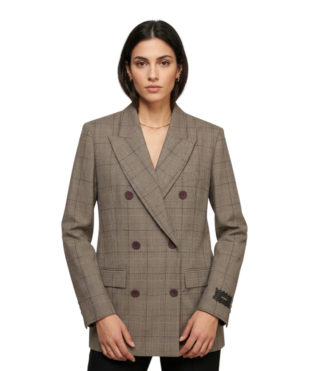 Pinko New Guinea double-breasted jas in wolmix