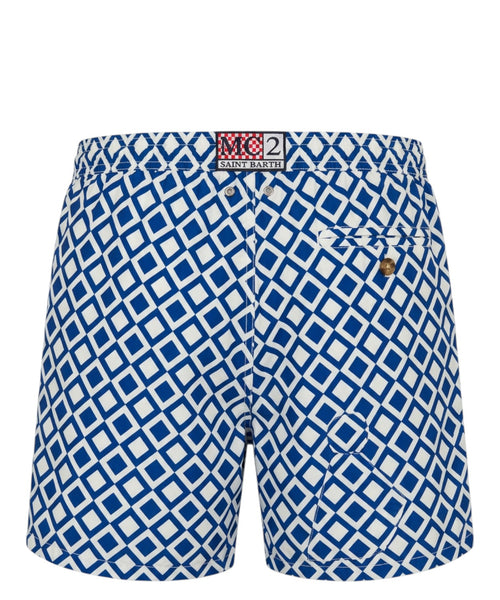 Heren boxerbadpak MC2 Saint Barth met geometrische print