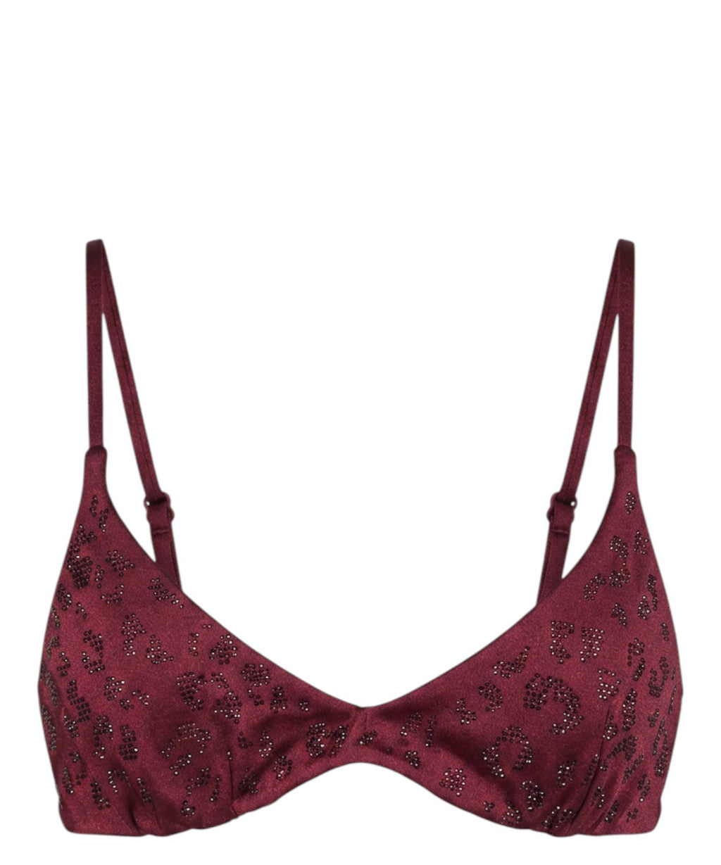 Top Bikini Paloma MC2 Saint Barth med Strass Leopard