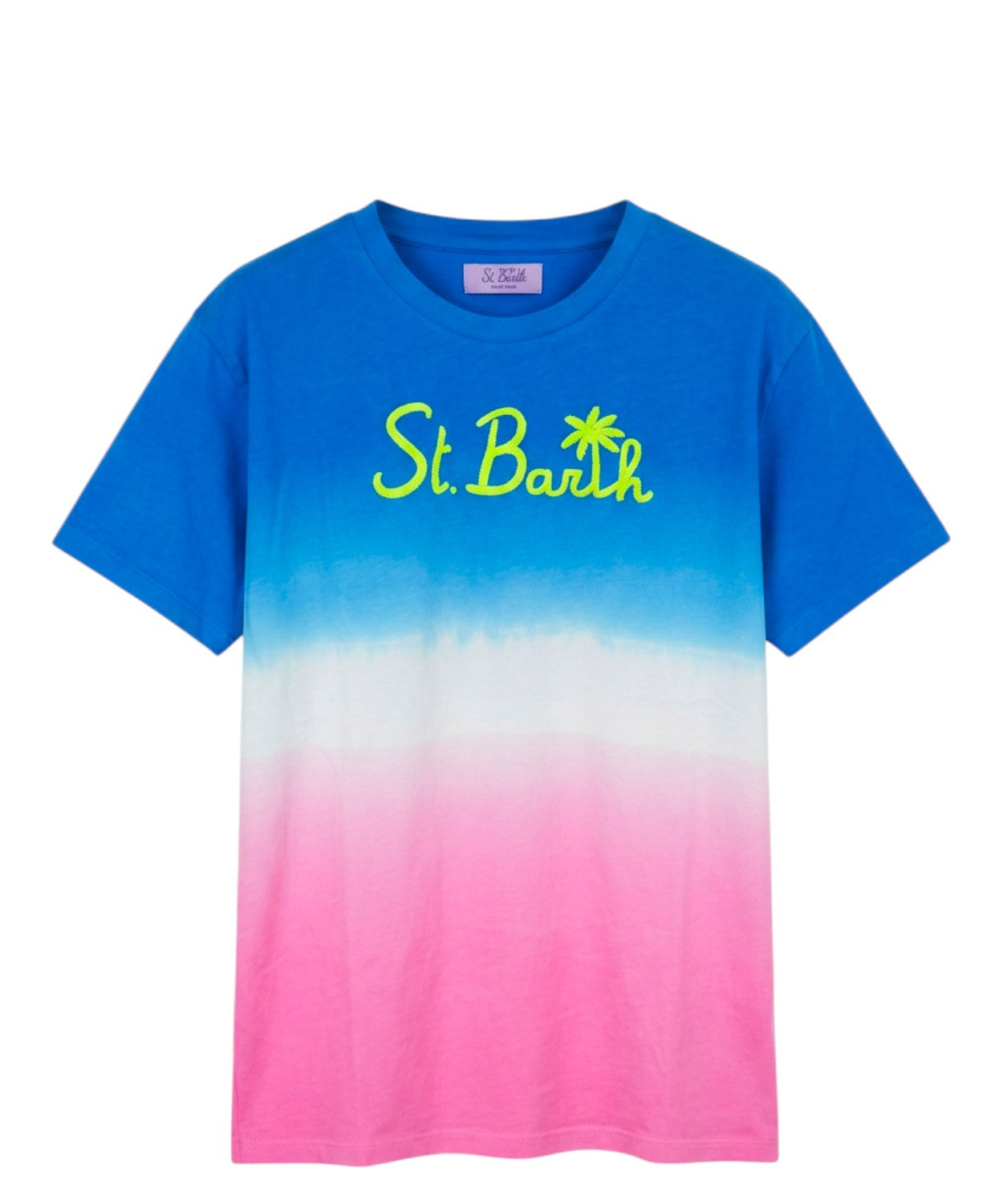 Faded Effect T-Shirt with MC2 Saint Barth Logo