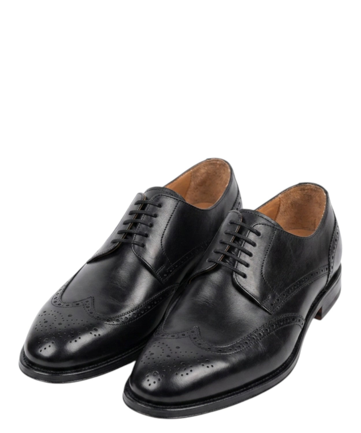 Elegant Derby Leather Brogue with Swallowtail Detail