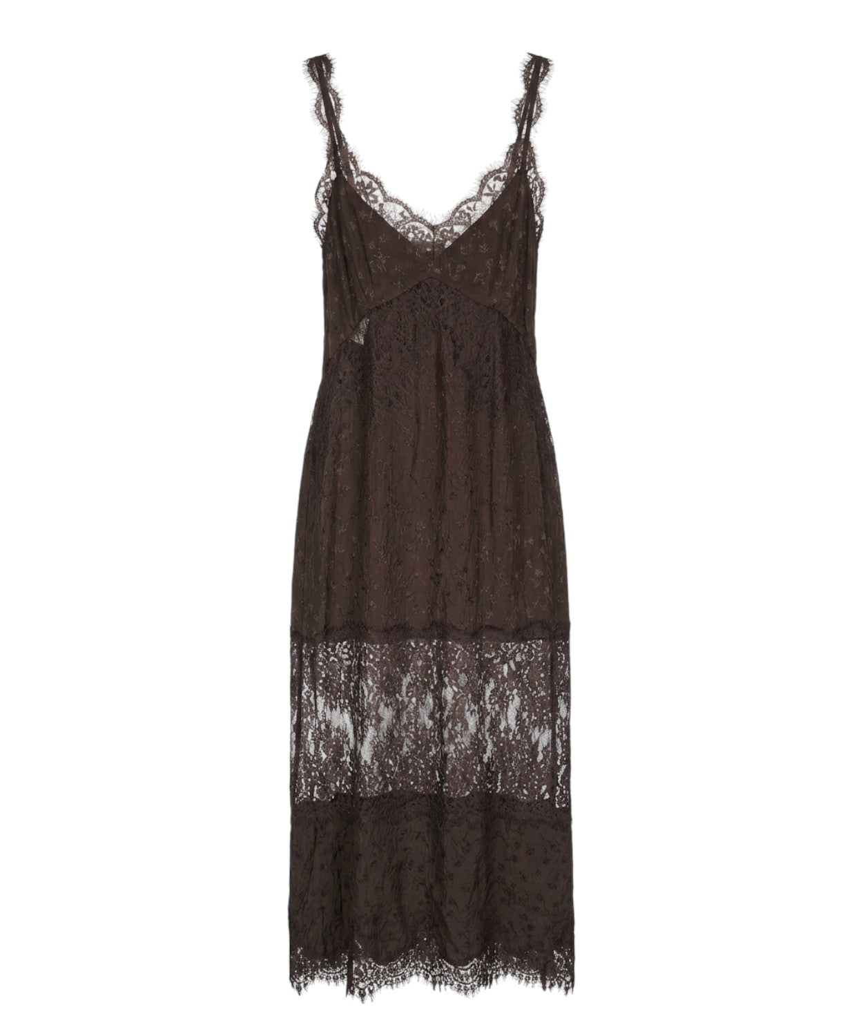 Pinko Aster kjole i Crêpe Jacquard med blonder