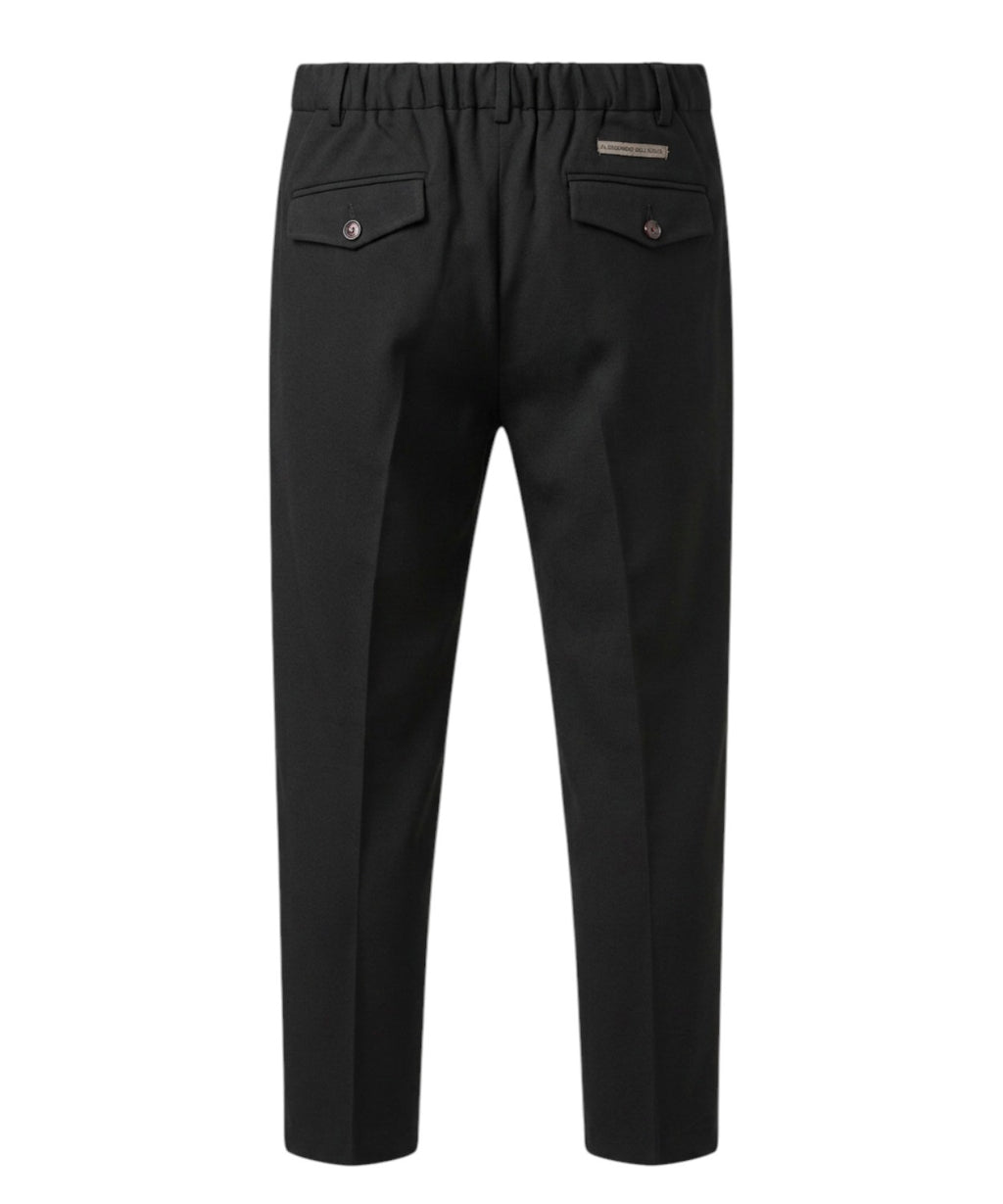 Men's Pants with Elastic Waistband in Frescolana for Comfort