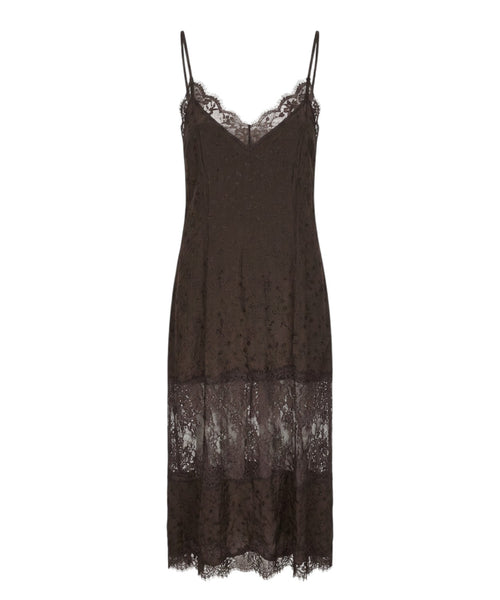 Pinko Aster Dress in Crêpe Jacquard with Lace