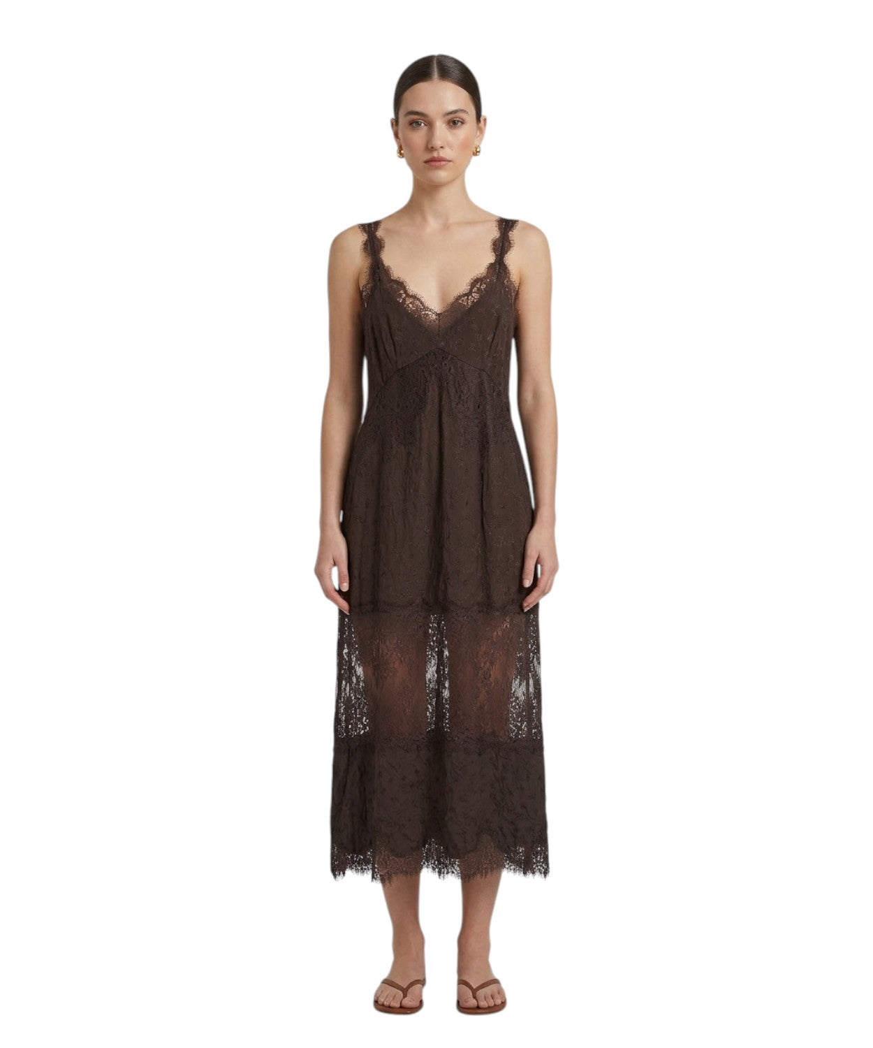 Pinko Aster kjole i Crêpe Jacquard med blonder