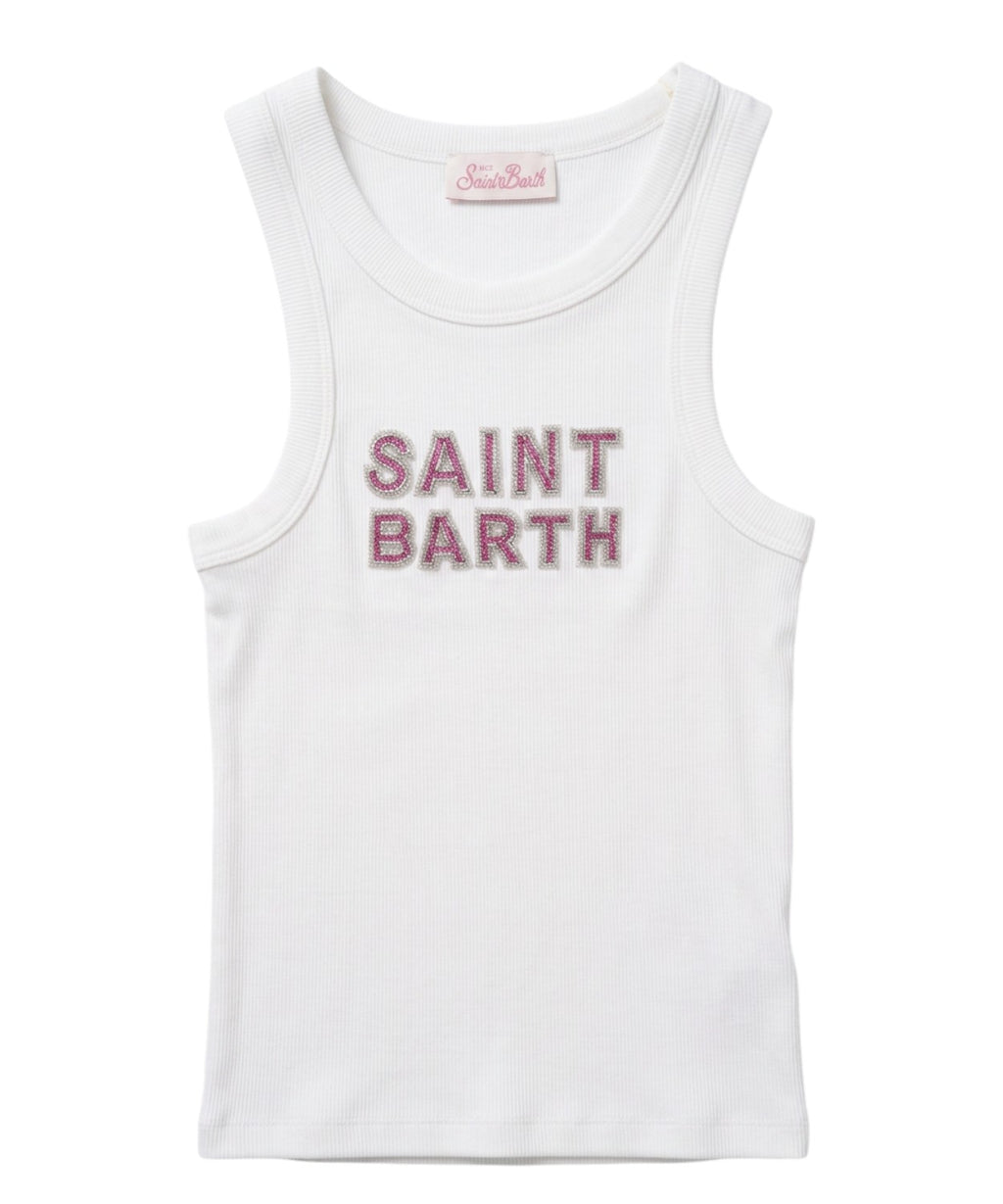 Canotta dame sommer MC2 Saint Barth med perlelogo