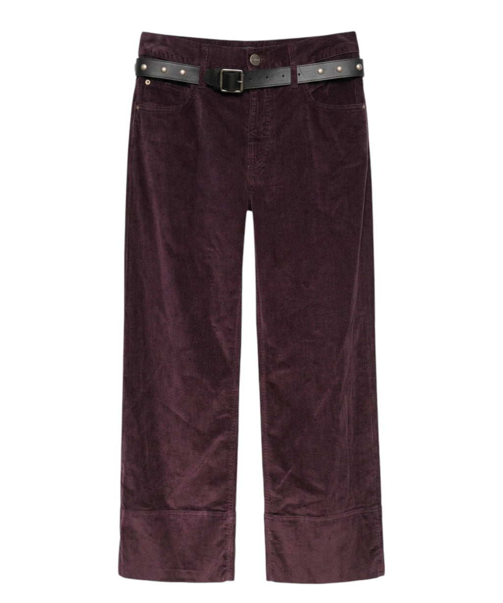 Pinko Cynthia Cropped Velvet Trousers