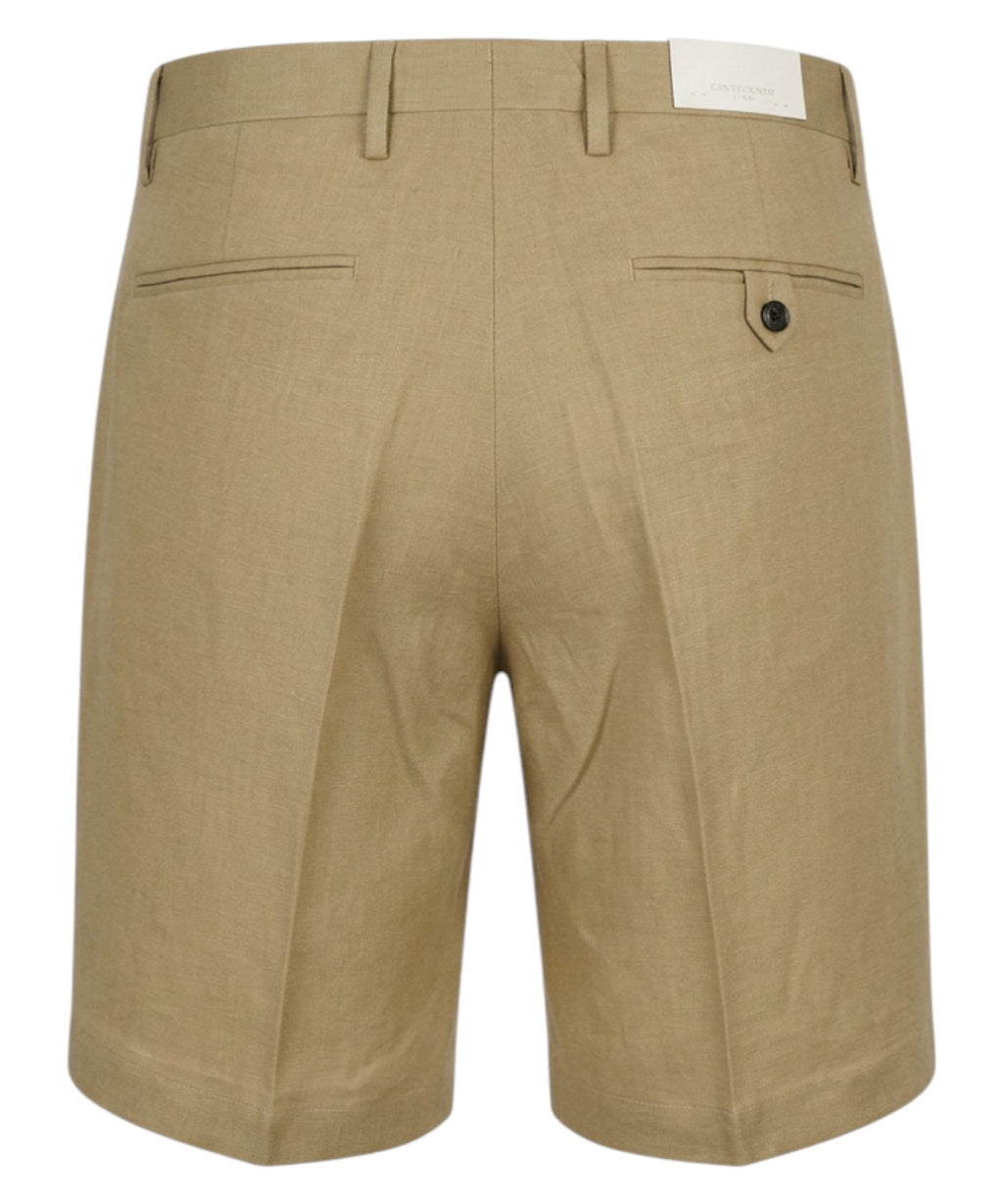 Men's Harry Bermuda shorts in 100% linen with pleats
