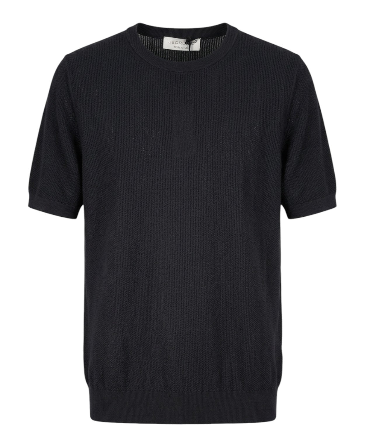 Men's Jeordie's Crew Neck T-Shirt in Seed Stitch