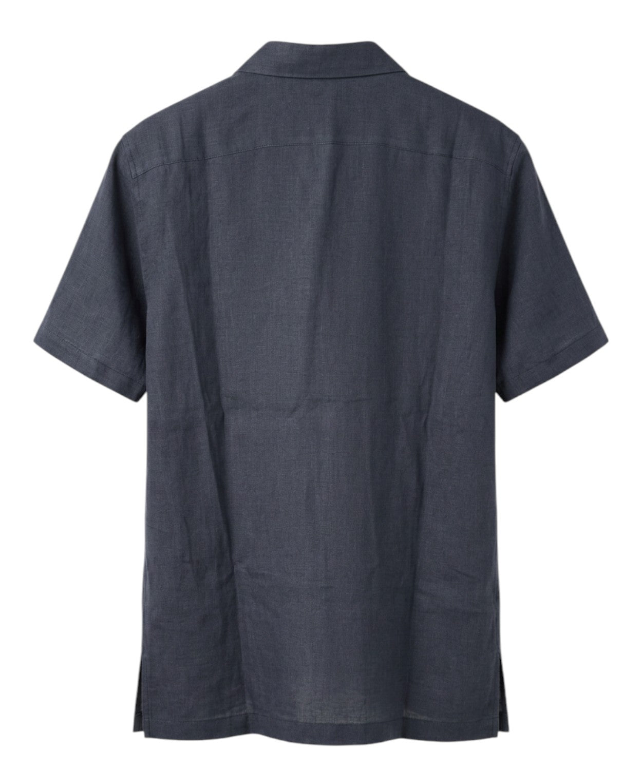 Men's Linen Shirt with Short Sleeves - Alpha Studio