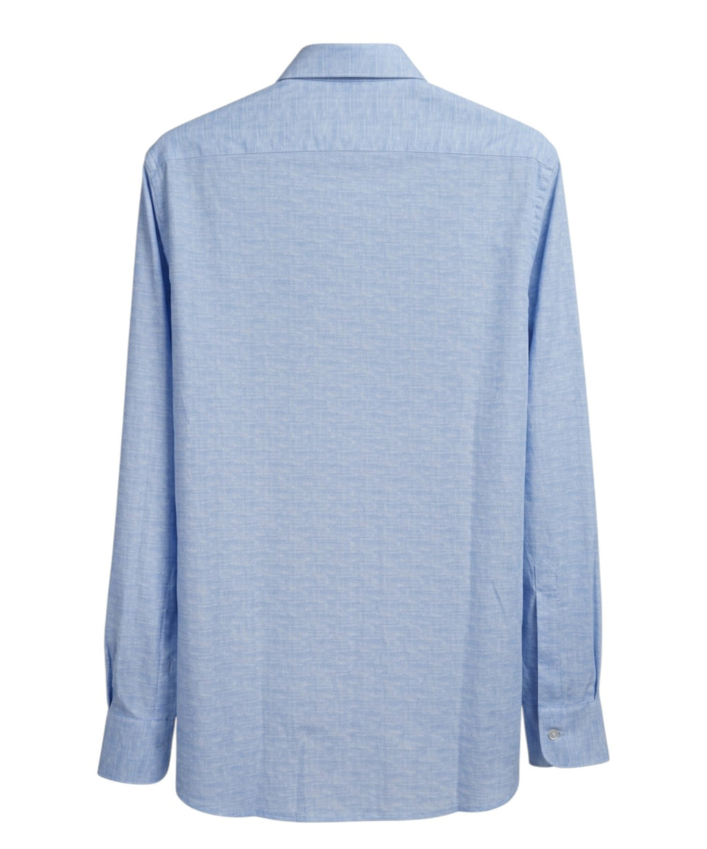 Herreskjorte i nylon stretch med linnedlook
