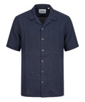 Men's Linen Shirt with Short Sleeves - Alpha Studio
