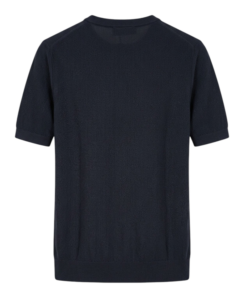 Men's Jeordie's Crew Neck T-Shirt in Seed Stitch