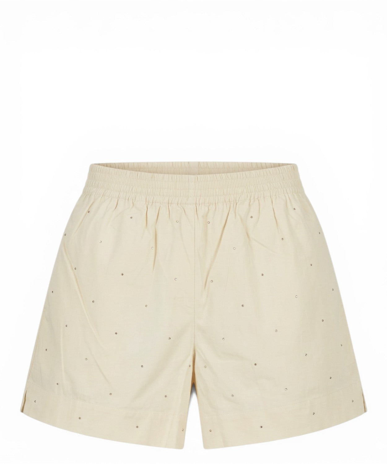 Women's shorts MC2 Saint Barth cotton with applied rhinestones