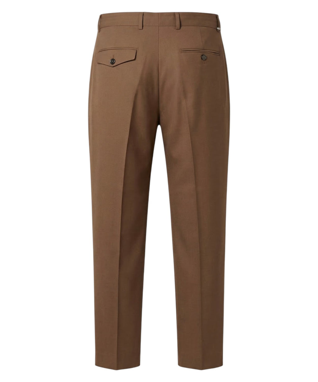 Be Able men's Tobacco trousers with buckle and central pleat