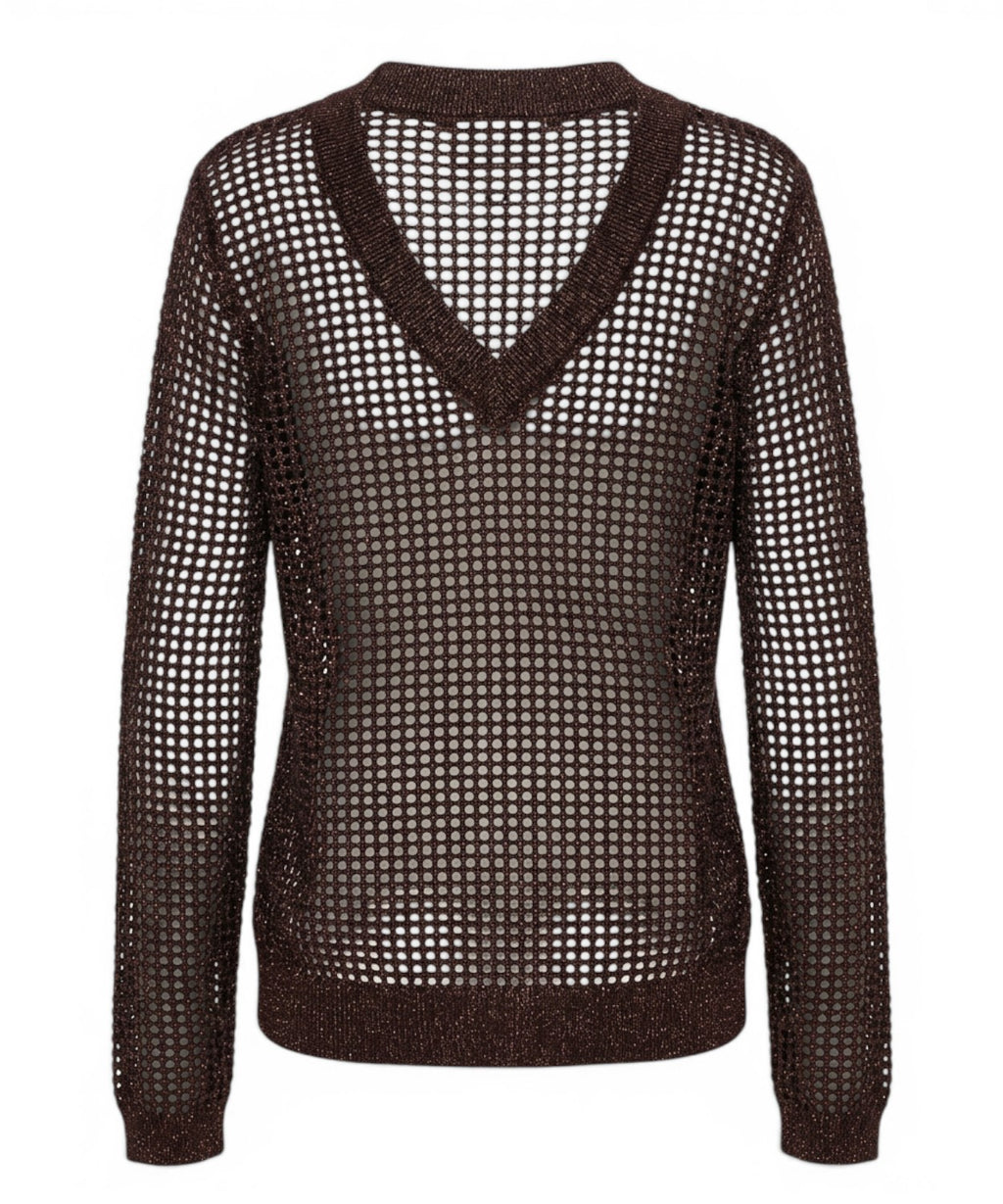 Women's openwork lurex sweater by MC2 Saint Barth