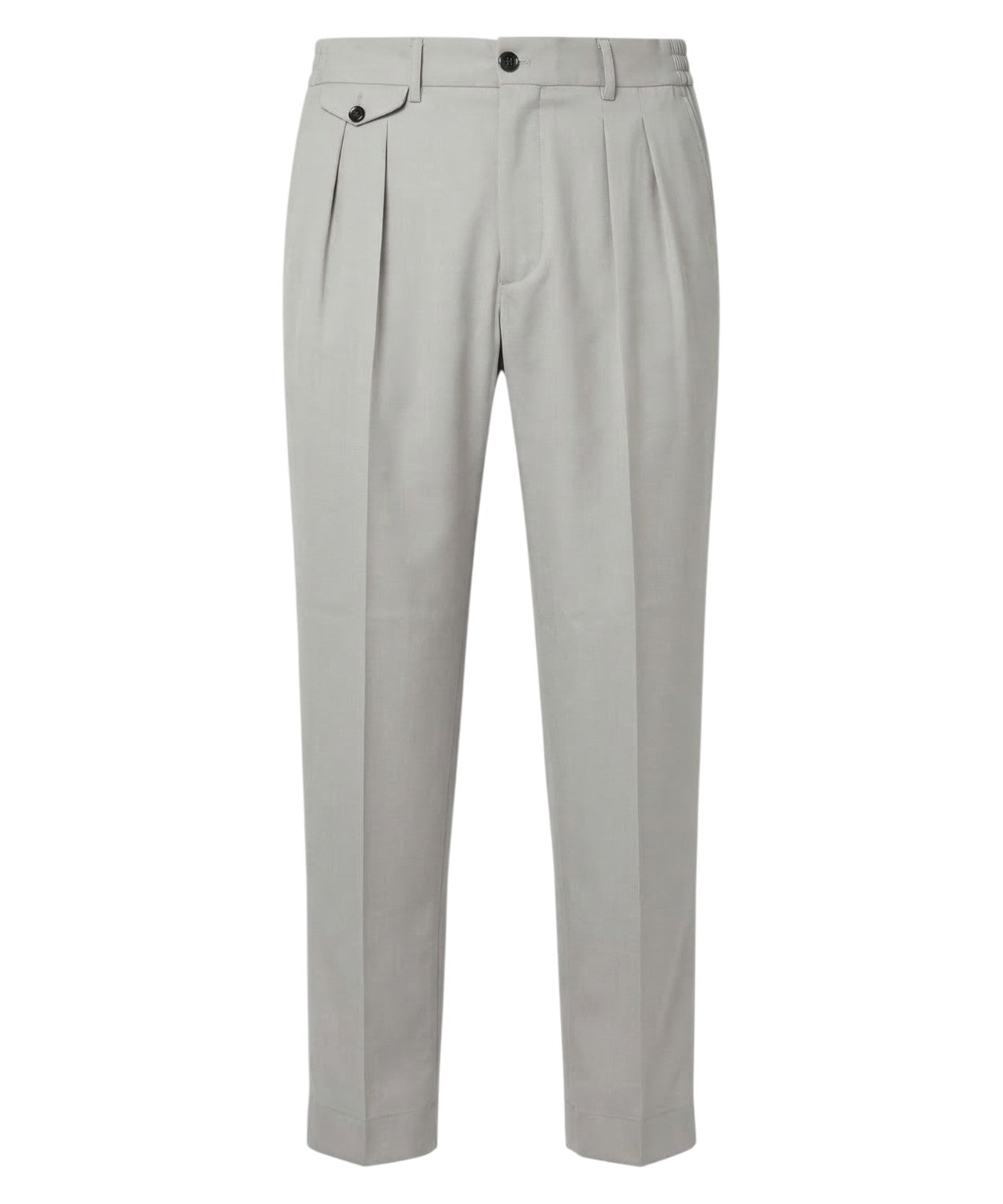 Pantalone Uomo Grigio Doppia Pince Be Able Sammy
