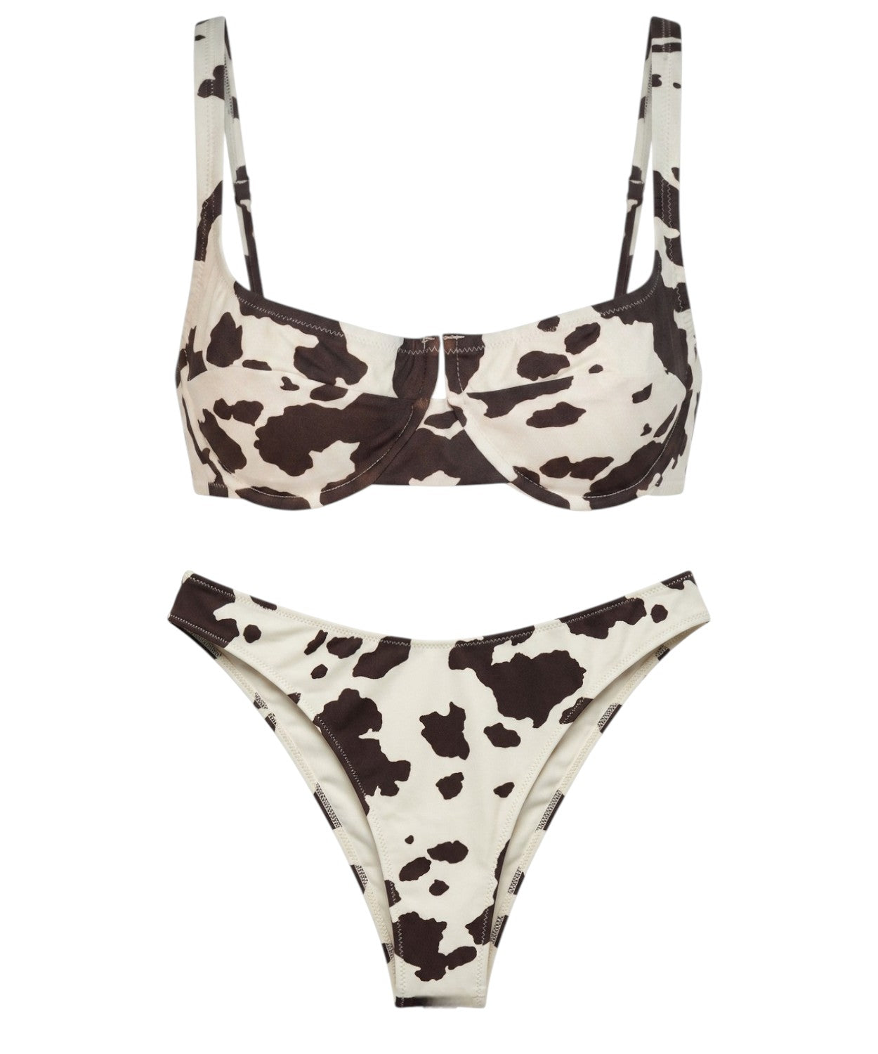 Women's MC2 Saint Barth bikini with underwire and cow print