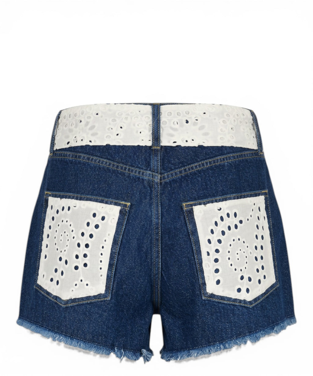 Women's summer shorts MC2 Saint Barth in sangallo lace