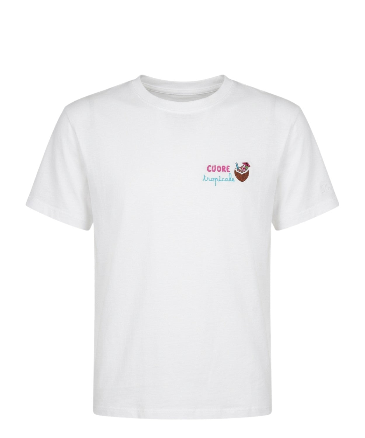 Emilie MC2 Saint Barth T-shirt with Embroidery