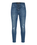 Damejeans Revise skinny med snørre