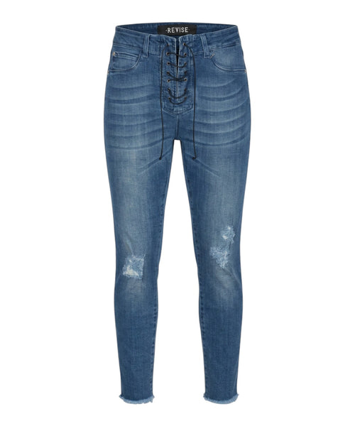 Jeans mujer Revise skinny con cordones