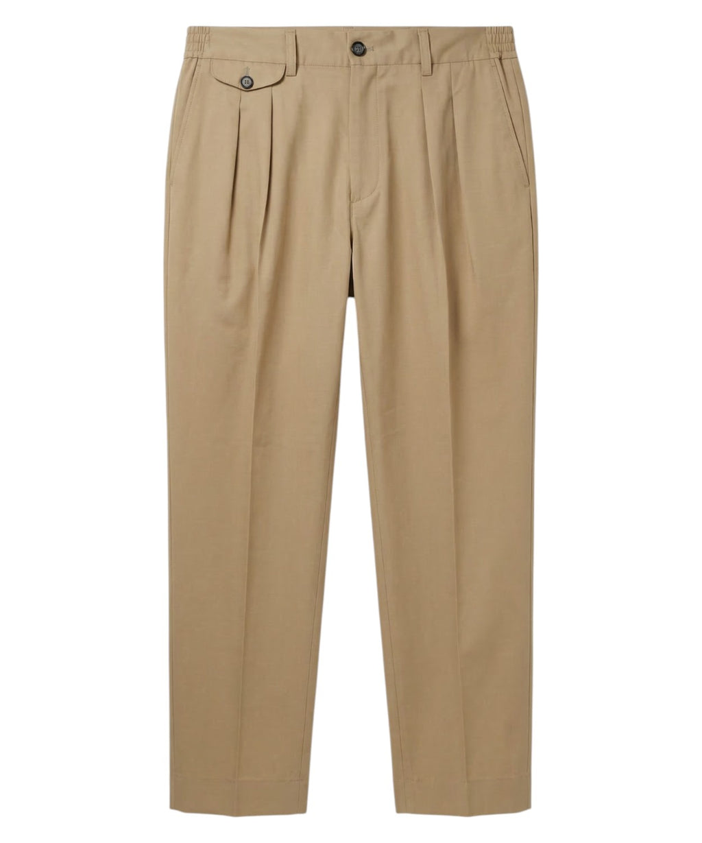 Men's Be Able Sammy Double Pleat Beige Trousers