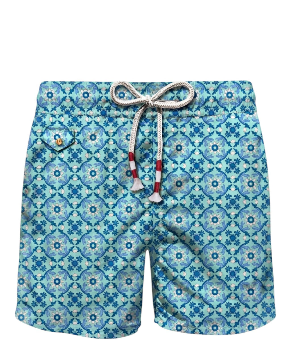 Men's boxer swim trunks MC2 Saint Barth with print
