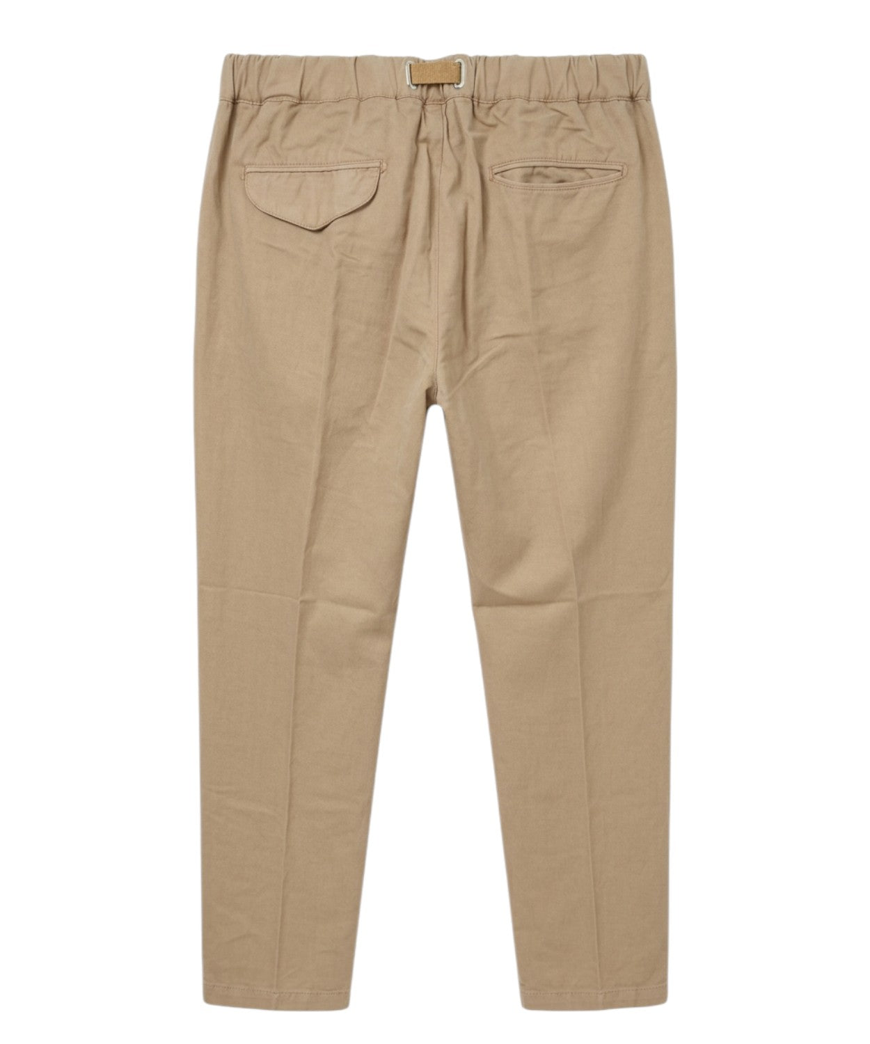 GREG Men's White Sand Pants with Elastic Waist, Linen Blend