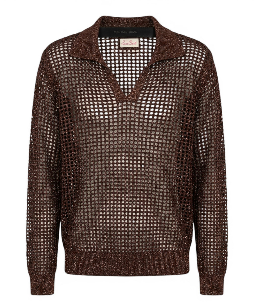 Women's openwork lurex sweater by MC2 Saint Barth