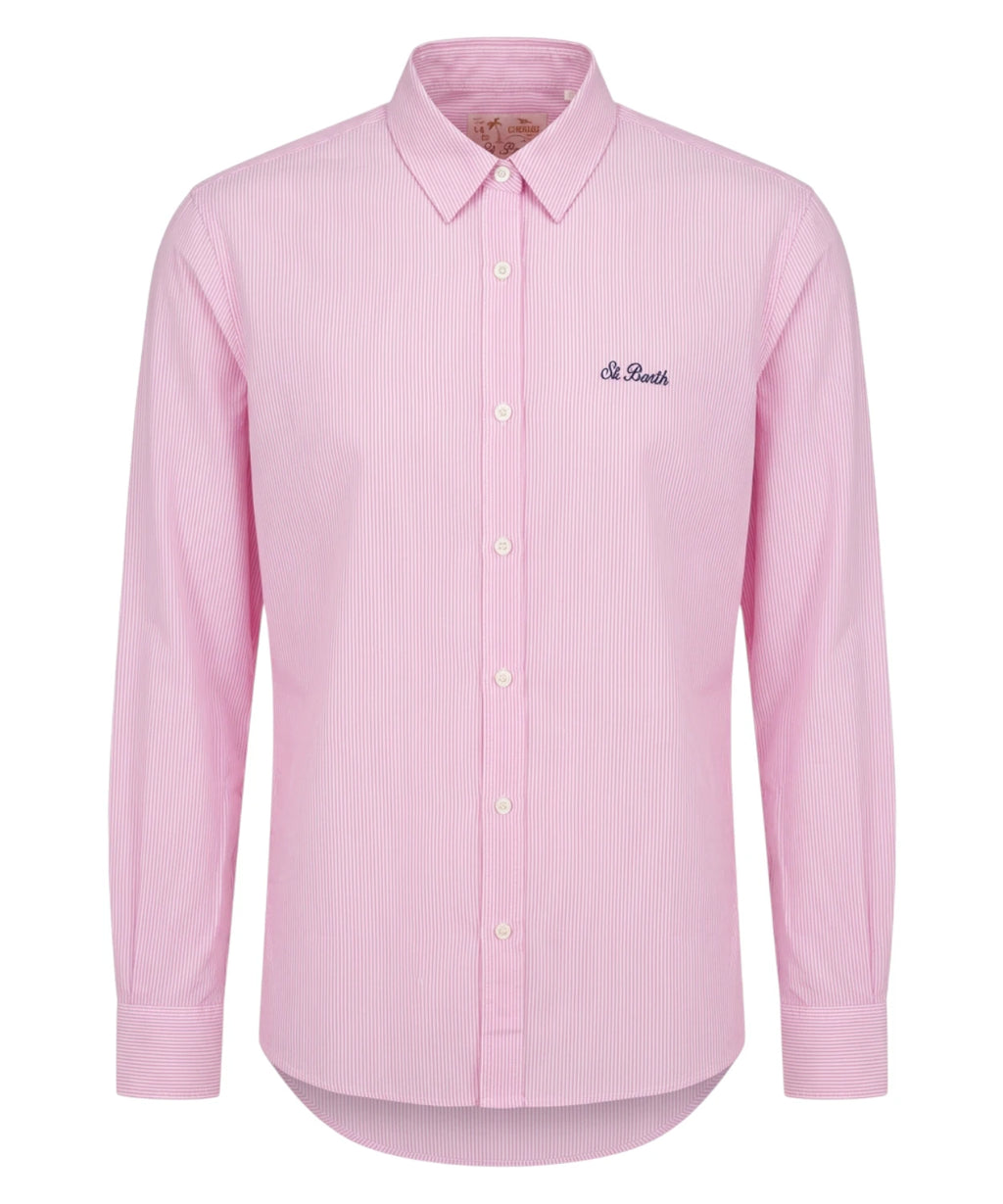 Camicia Brigitte i poplin med broderi Bella e Impossibile