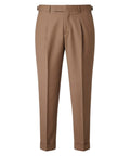 Men's Stretch Wool Trousers with Pleats