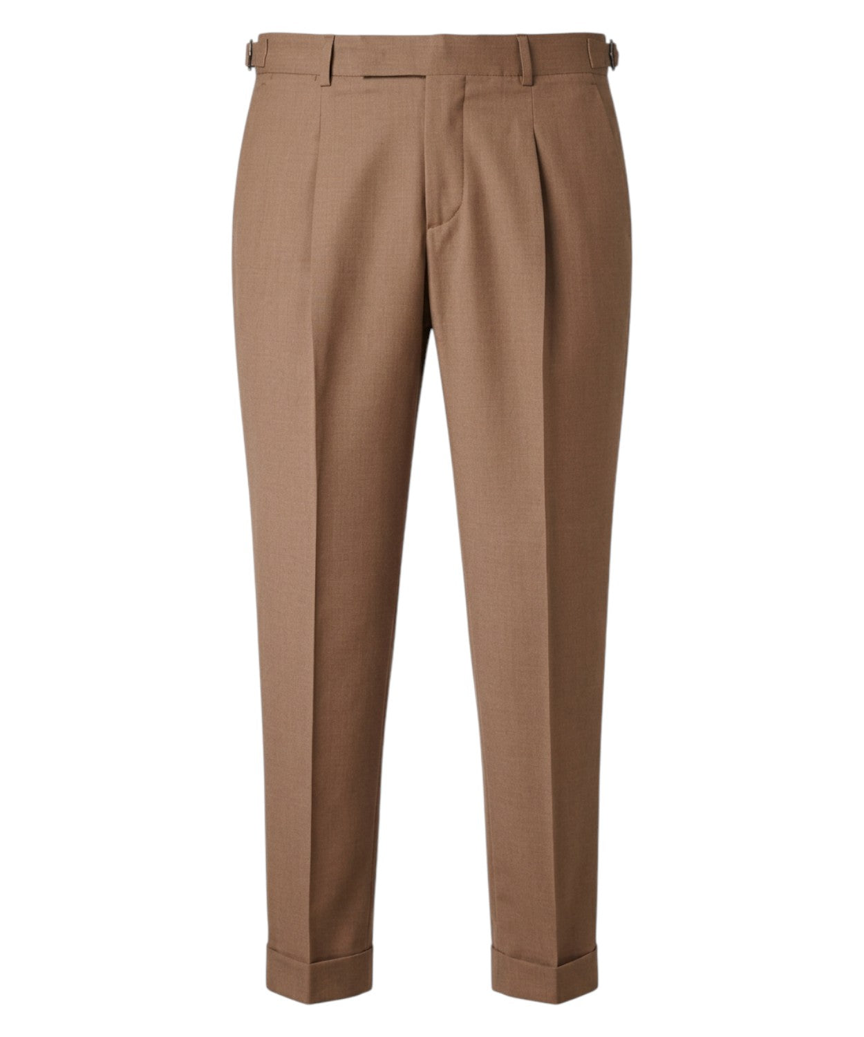 Men's Stretch Wool Trousers with Pleats