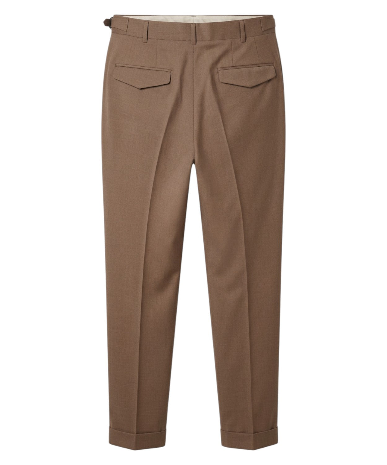 Men's Stretch Wool Trousers with Pleats