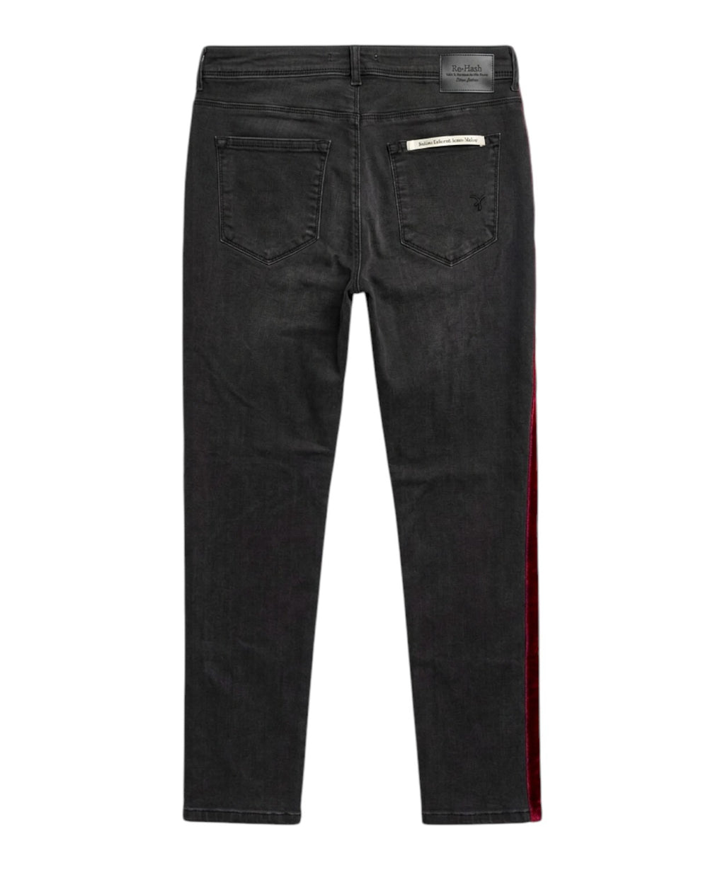 Jeansy damskie Rehash z elastycznego denimu z bocznym paskiem