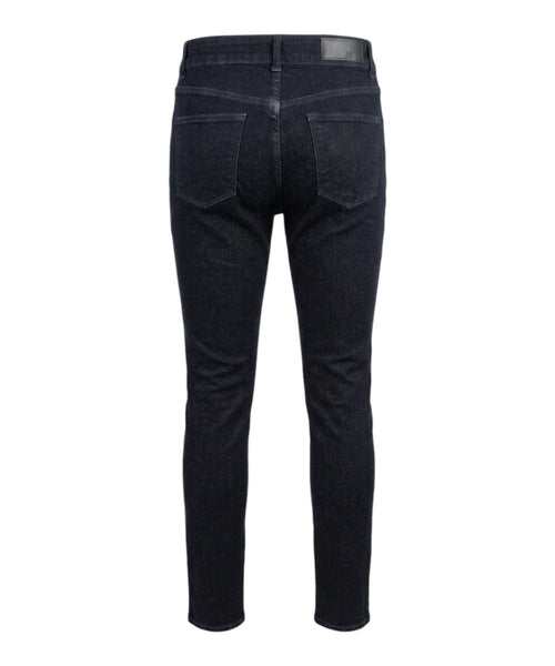 Women's skinny jeans with rhinestones and side stripe
