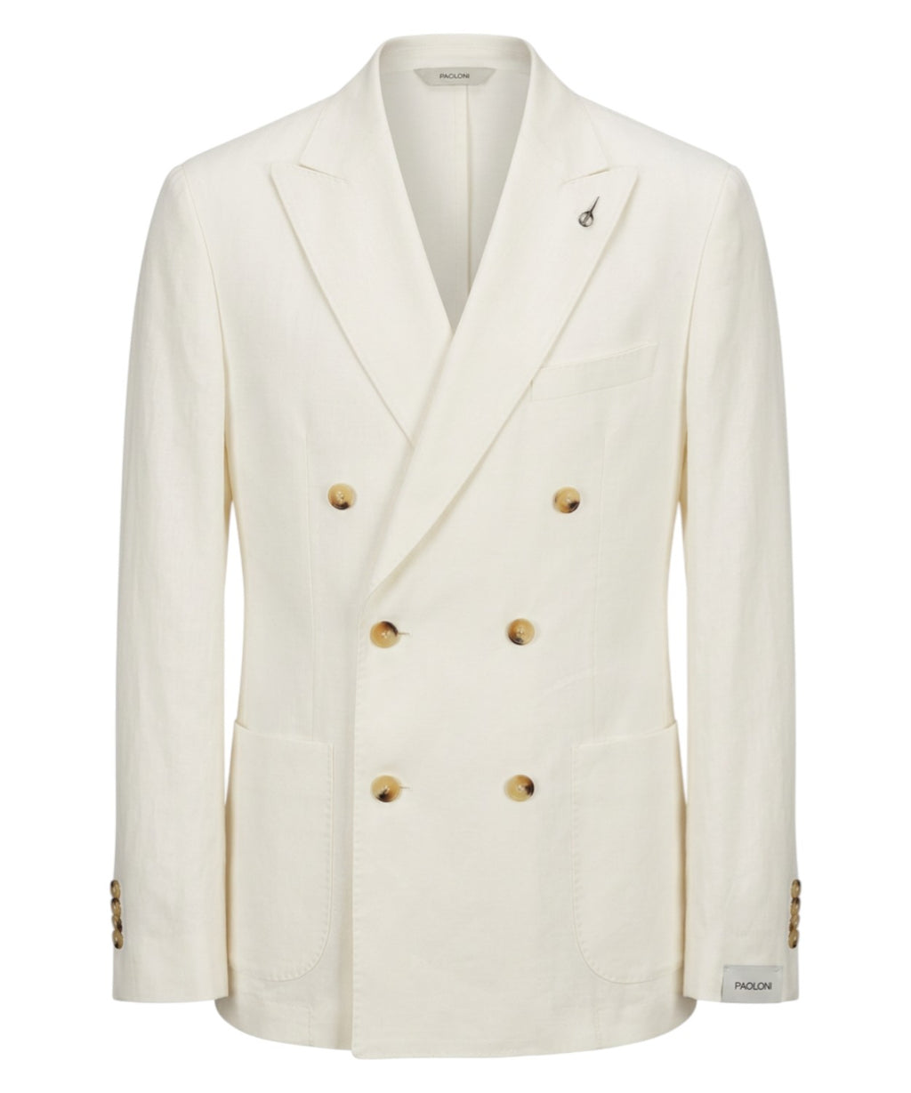 Paoloni Double-Breasted Virgin Wool Jacket