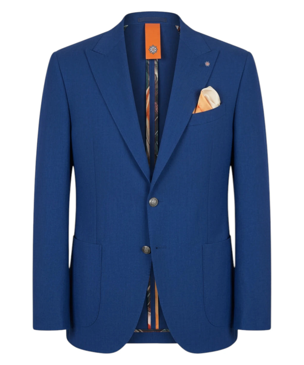 Men's Wasabi Blue Suit with Stretch Jacket and Trousers