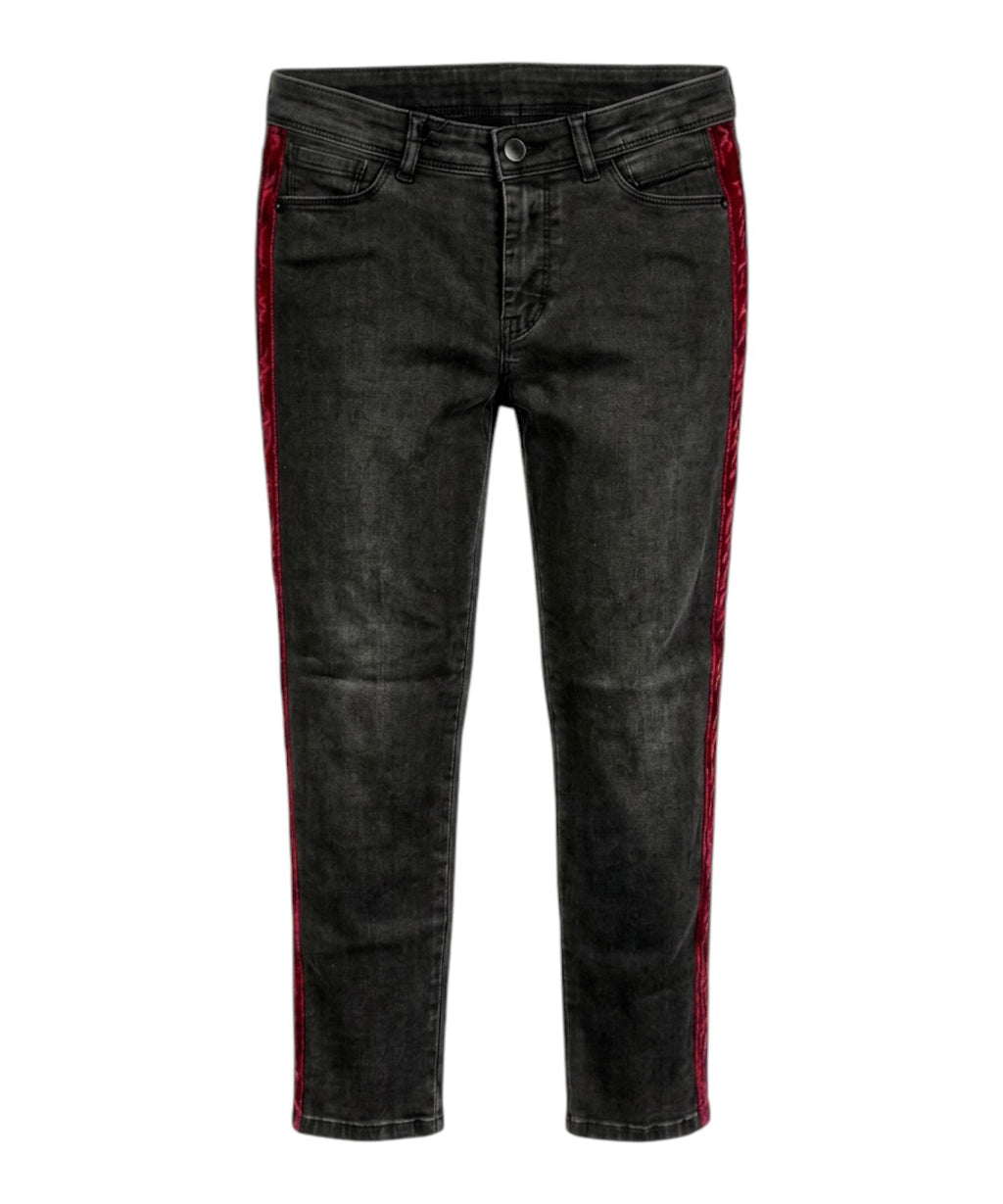 Jeansy damskie Rehash z elastycznego denimu z bocznym paskiem